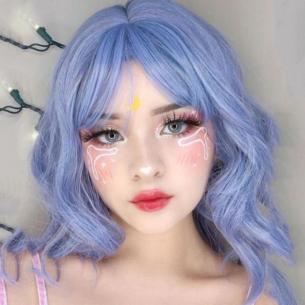 synthetic wigs houyan short wavy curly hair bob bangs wig women's pink gradient blue party, Black
synthetic wigs houyan short wavy curly hair bob bangs wig women's pink gradient blue party, Black