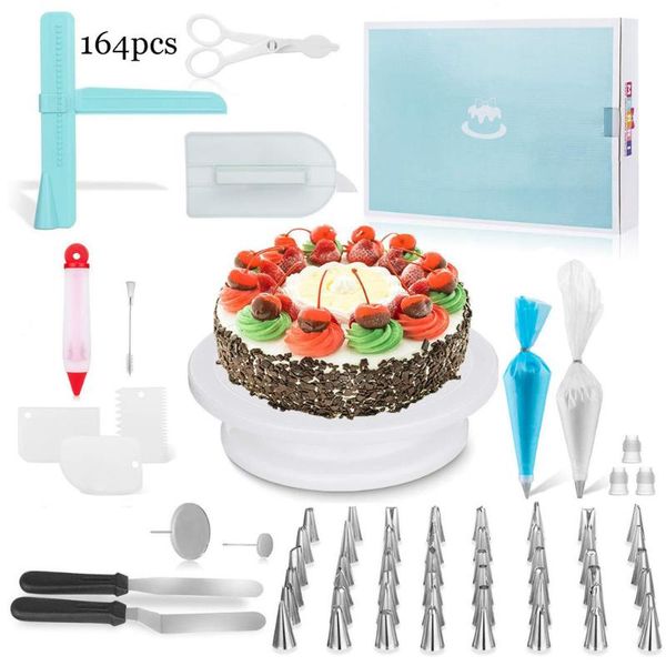 baking & pastry tools 164 pcs multi-function cake decorating kit turntable sets tube fondant diy tool dessert kitchen supply
baking & pastry tools 164 pcs multi-function cake decorating kit turntable sets tube fondant diy tool dessert kitchen supply