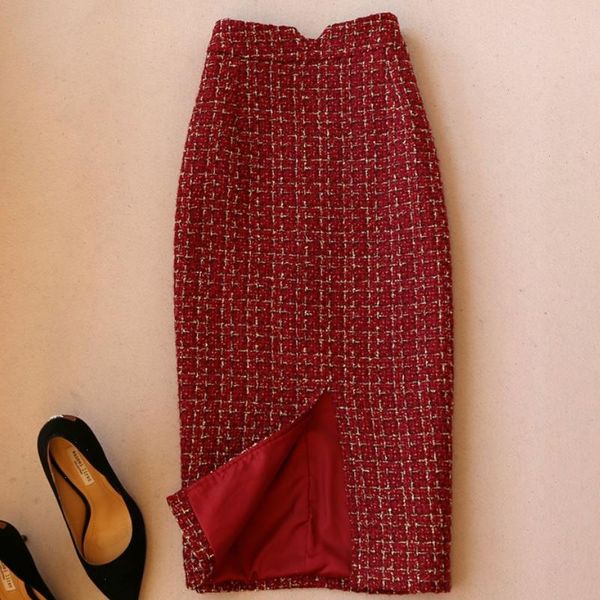 new arrival tweed woolen skirt women high waist office lady split pencil skirt drop shipping good quality, Black
new arrival tweed woolen skirt women high waist office lady split pencil skirt drop shipping good quality, Black