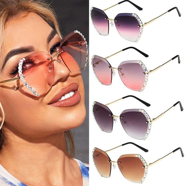 sunglasses vintage fashion oversized rimless women famous design diamond square gafas de sol, White;black
sunglasses vintage fashion oversized rimless women famous design diamond square gafas de sol, White;black
