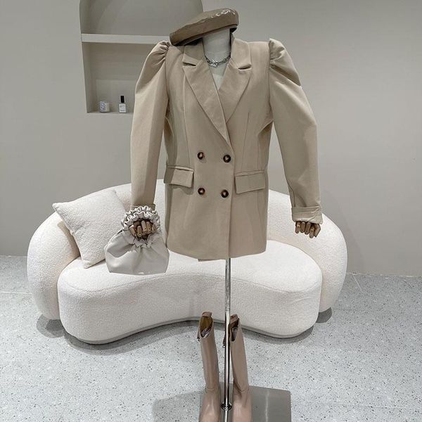 women's spring 2021 fashion bubble sleeve in the long small suit jacket new edition loose all-match retro leisure suit, White;black
women's spring 2021 fashion bubble sleeve in the long small suit jacket new edition loose all-match retro leisure suit, White;black