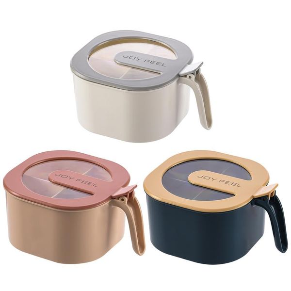 storage bottles & jars 260ml seasoning box transparent lid dust-proof and moisture-proof 4 cells case with spoon condiment container
storage bottles & jars 260ml seasoning box transparent lid dust-proof and moisture-proof 4 cells case with spoon condiment container