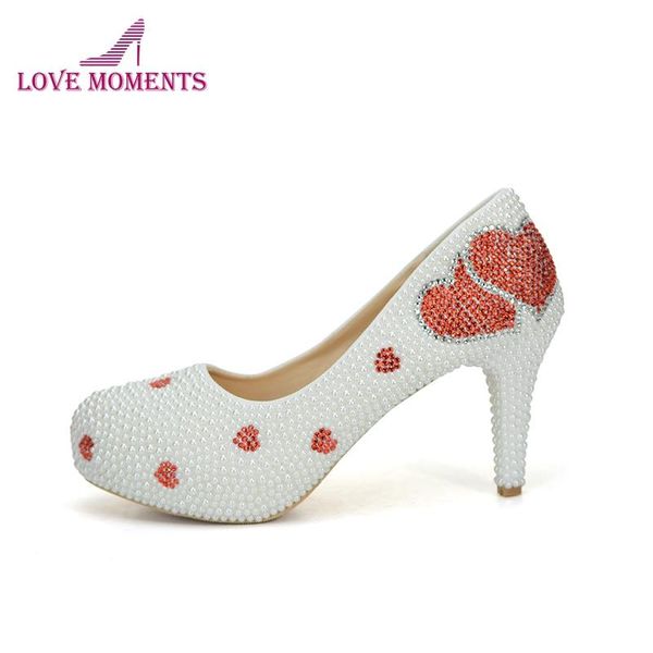 dress shoes pure white pearl wedding gorgeous red rhinestone heart shape women pumps 3 inches high heel bride event, Black
dress shoes pure white pearl wedding gorgeous red rhinestone heart shape women pumps 3 inches high heel bride event, Black
