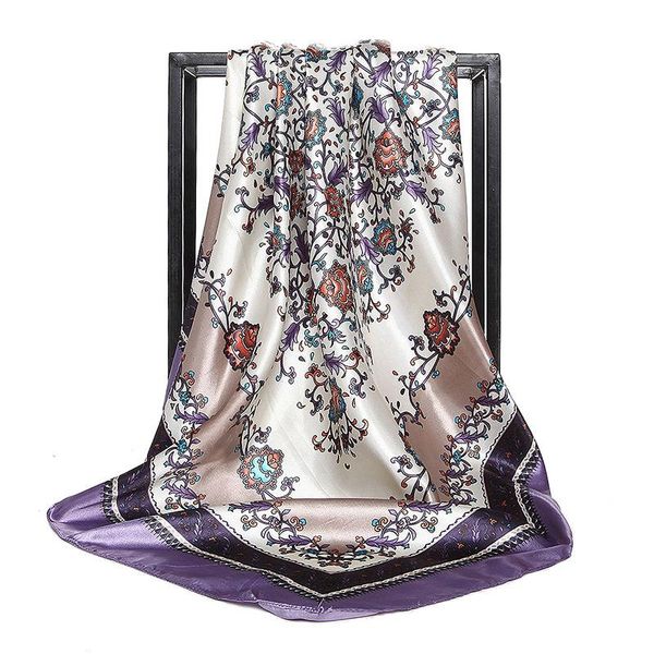 scarves 2021 spring print silk scarf women 90x90cm neck wraps foulard neckerchief head fashion bandana square shawl, Blue;gray
scarves 2021 spring print silk scarf women 90x90cm neck wraps foulard neckerchief head fashion bandana square shawl, Blue;gray