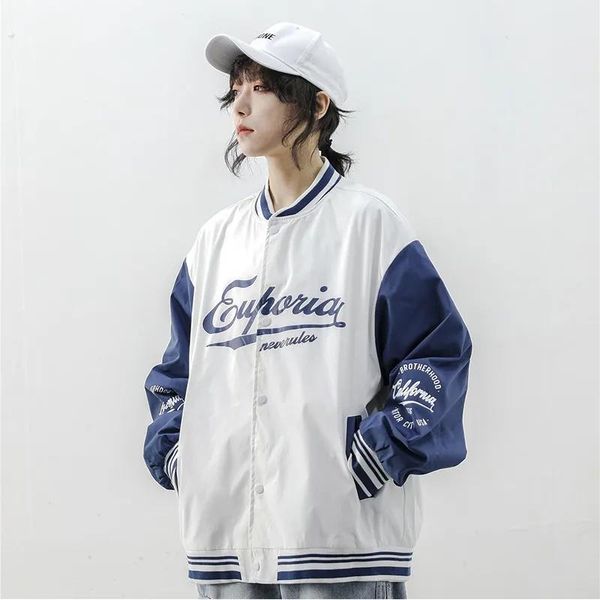 women's jackets tsxt patchwork female spring fall students korean version long sleeve lapel single breasted loose baseball coat, Black;brown
women's jackets tsxt patchwork female spring fall students korean version long sleeve lapel single breasted loose baseball coat, Black;brown