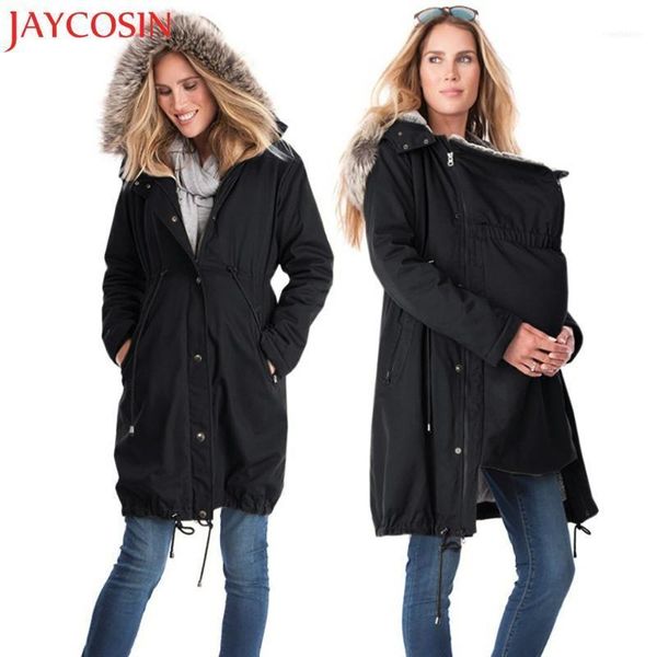 women's down & parkas jaycosin fashion stitching hooded fur collar long maternity coat hoodie outwear female solid overcoat dropship de, Black
women's down & parkas jaycosin fashion stitching hooded fur collar long maternity coat hoodie outwear female solid overcoat dropship de, Black
