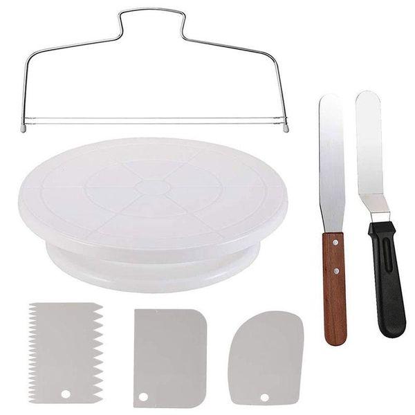 7pc/set cake decorating tool set with turntable set 2 scrub shovel 3 scrub smoother 1 cake leveler kitchen baking accessories
7pc/set cake decorating tool set with turntable set 2 scrub shovel 3 scrub smoother 1 cake leveler kitchen baking accessories