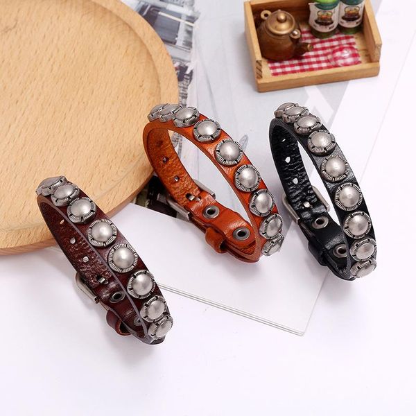 tennis fashion trendy genuine leather bracelets men vintage punk style adjustable wrap bracelets&bangles women jewelry, Golden;silver
tennis fashion trendy genuine leather bracelets men vintage punk style adjustable wrap bracelets&bangles women jewelry, Golden;silver