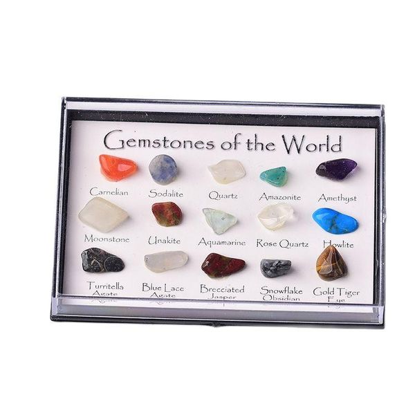 decorative objects & figurines 1set natural crystal stone 15 in 1 rock mineral specimen teaching gravel gift box energy gifts for children
decorative objects & figurines 1set natural crystal stone 15 in 1 rock mineral specimen teaching gravel gift box energy gifts for children