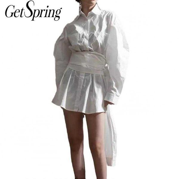getspring women blouse cotton white shirt lantern sleeve bandage long temperament ladies autumn 210601
getspring women blouse cotton white shirt lantern sleeve bandage long temperament ladies autumn 210601