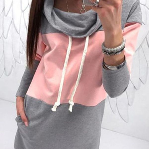 hoodies women autumn contrast color drawstring hooded dress pocket long hoodie ladies color patchwork sweatshirt sizes s to xl, Black
hoodies women autumn contrast color drawstring hooded dress pocket long hoodie ladies color patchwork sweatshirt sizes s to xl, Black