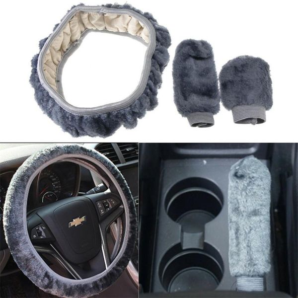 steering wheel covers 3pcs soft warm plush wool cover winter fluffy car accessory grey +gear shift + handbrake breathable
steering wheel covers 3pcs soft warm plush wool cover winter fluffy car accessory grey +gear shift + handbrake breathable