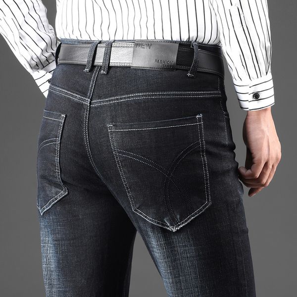2021 new men fit pants classic jeans mens denim elasticity fashion cotton trousers male casual straight black pan mlq8, Blue
2021 new men fit pants classic jeans mens denim elasticity fashion cotton trousers male casual straight black pan mlq8, Blue