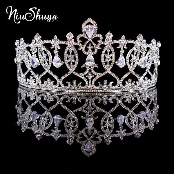 niushuya european style ladies gorgeous bridal crystal wedding tiara zircon cz queen crown wedding hair jewelry headband, Golden;silver
niushuya european style ladies gorgeous bridal crystal wedding tiara zircon cz queen crown wedding hair jewelry headband, Golden;silver