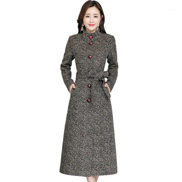 women's wool & blends waist woolen windbreaker coat woman mid-length korean 2021 fashion overcoat women plus size autumn winter jacket, Black
women's wool & blends waist woolen windbreaker coat woman mid-length korean 2021 fashion overcoat women plus size autumn winter jacket, Black