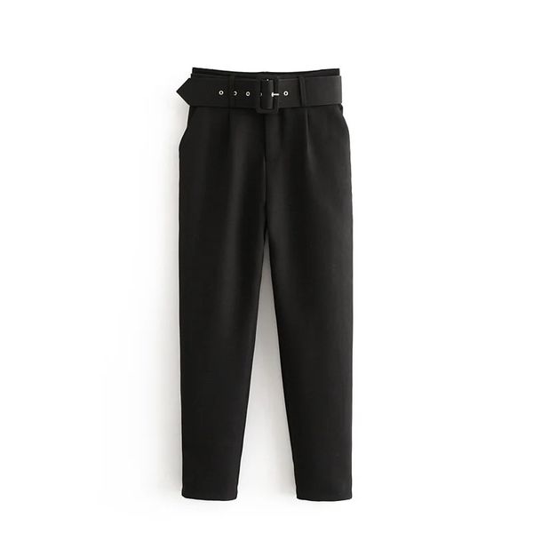 casual solid color pants for women high waist belt straight long pants female 2021 spring new womens clothing, Black;white
casual solid color pants for women high waist belt straight long pants female 2021 spring new womens clothing, Black;white