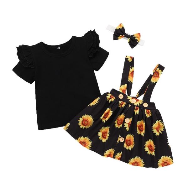 clothing sets 3-24months born baby girls ruffled solid color +floral print suspender skirt 1047 set black and yellow sling, White
clothing sets 3-24months born baby girls ruffled solid color +floral print suspender skirt 1047 set black and yellow sling, White