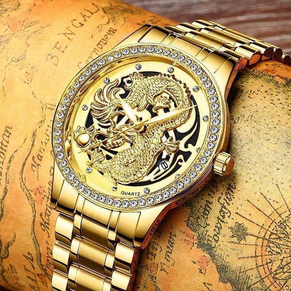 fngeen men watches brand diamond dragon design date luminous golden stainless steel waterproof business clock quartz wristwatch, Slivery;brown
fngeen men watches brand diamond dragon design date luminous golden stainless steel waterproof business clock quartz wristwatch, Slivery;brown
