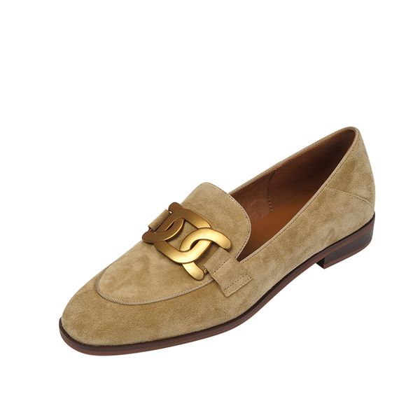 women shoes genuine leather flats loafers round toe sheep suede metal decor slip-on footwear ladies cozy casual shoes 2021 new, Black
women shoes genuine leather flats loafers round toe sheep suede metal decor slip-on footwear ladies cozy casual shoes 2021 new, Black