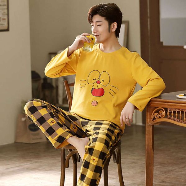 pajamas men's spring and winter thin long sleeve cotton net red lovely summer home wear two piece suit cat face, Black;brown
pajamas men's spring and winter thin long sleeve cotton net red lovely summer home wear two piece suit cat face, Black;brown