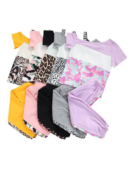 clothing sets citgeesummer kids girls t-shirt and trousers suit fashion print stitching one-shoulder long pants clothes set, White
clothing sets citgeesummer kids girls t-shirt and trousers suit fashion print stitching one-shoulder long pants clothes set, White