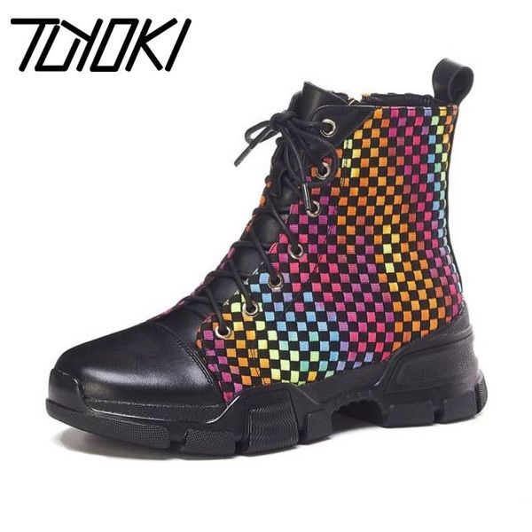 boots tuyoki women colorful genuine leather flats ankle cross strap winter shoes woman motorcycle footwear size 34-39, Black
boots tuyoki women colorful genuine leather flats ankle cross strap winter shoes woman motorcycle footwear size 34-39, Black