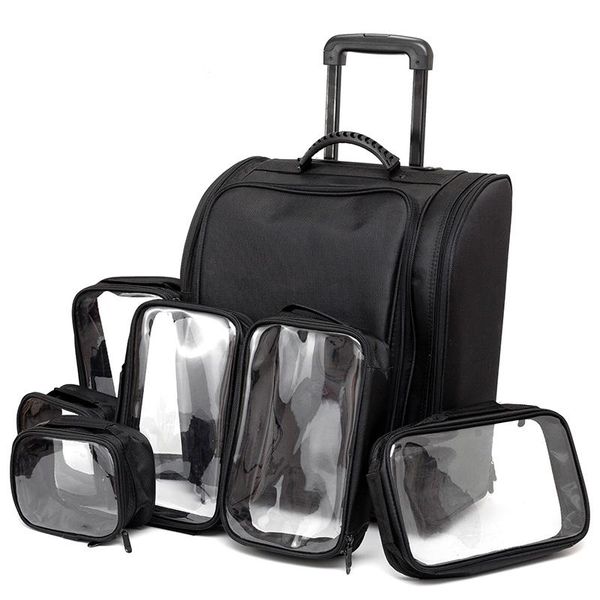 cosmetic bags & cases 2021 1+6 sets large beauty case rolling tattoo luggage women professional nail makeup trolley suitcase for travel 
cosmetic bags & cases 2021 1+6 sets large beauty case rolling tattoo luggage women professional nail makeup trolley suitcase for travel