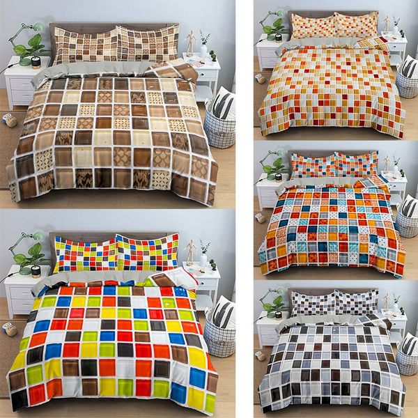 colorful grids3d printing duvet cover with pillow case bedding set single/double size for kids bedroom decor
colorful grids3d printing duvet cover with pillow case bedding set single/double size for kids bedroom decor