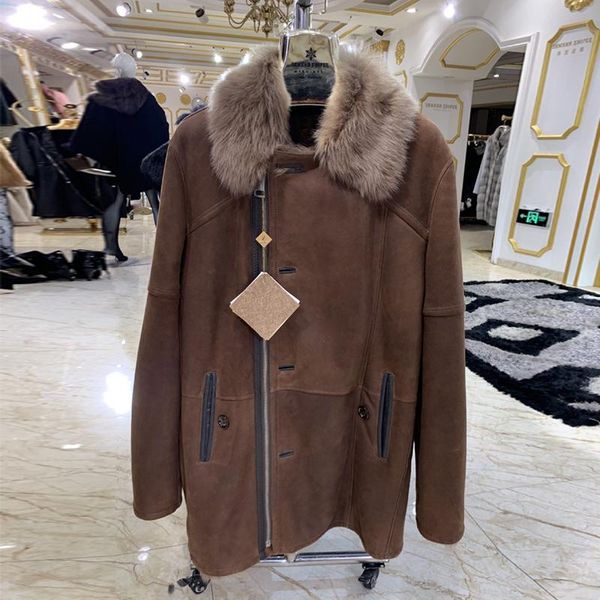men's leather & faux 2021 winter high-end fashion fur coat men simple duck down jacket black hooded sheepskin
men's leather & faux 2021 winter high-end fashion fur coat men simple duck down jacket black hooded sheepskin