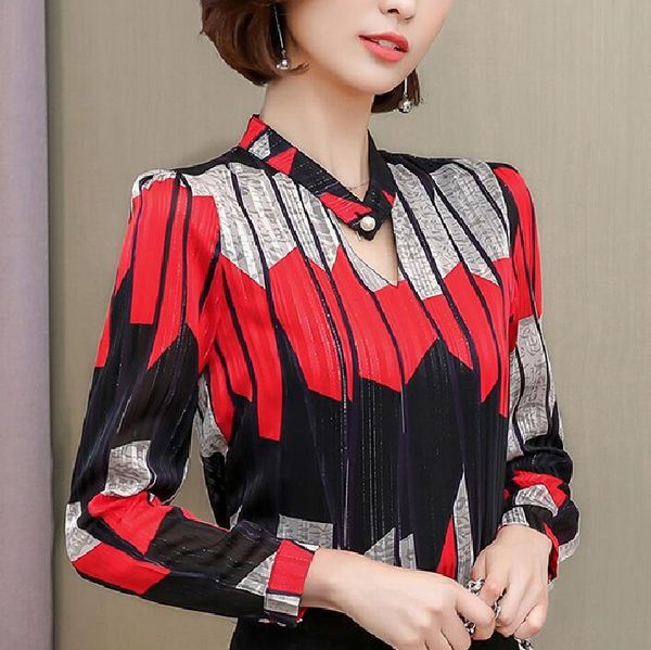 fashion striped long sleeve women shirt loose autumn plus size loose women shirt plus size, White
fashion striped long sleeve women shirt loose autumn plus size loose women shirt plus size, White