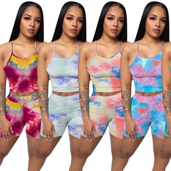 2pcs set summer women tie dye stretch printed sleevelss o neck tank crop high waist elastic pjs tracksuits sets, Gray
2pcs set summer women tie dye stretch printed sleevelss o neck tank crop high waist elastic pjs tracksuits sets, Gray