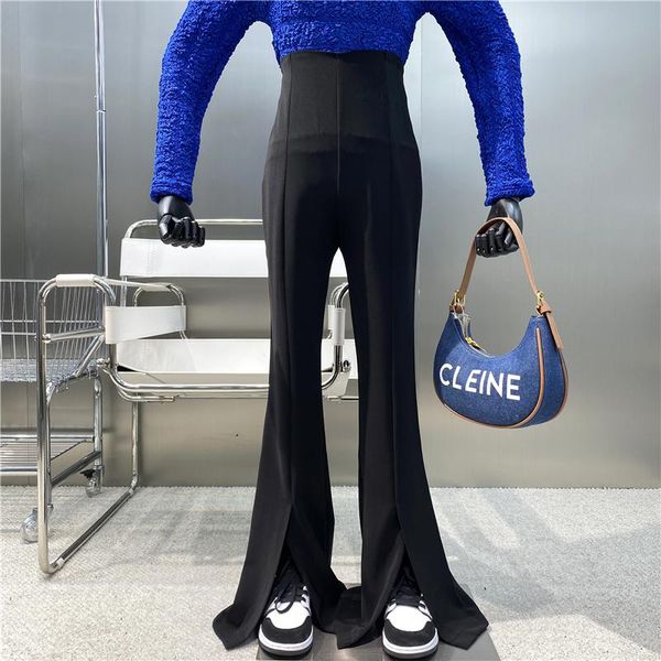 women's pants & capris brand original design high waist slim 2021 simple casual leg slit straight tube floor mops trousers, Black;white
women's pants & capris brand original design high waist slim 2021 simple casual leg slit straight tube floor mops trousers, Black;white