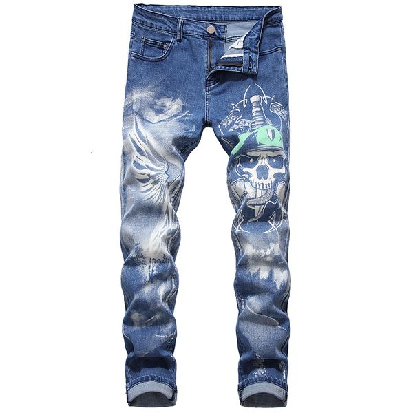 2021 new men's male 3d skull printed jeans plus big size slim straight wings painted blue stretch pants trousers 09be
2021 new men's male 3d skull printed jeans plus big size slim straight wings painted blue stretch pants trousers 09be