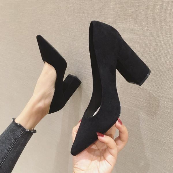 dress shoes fashion suede high heels pumps women pointed square heel black office female shallow slip-on party
dress shoes fashion suede high heels pumps women pointed square heel black office female shallow slip-on party