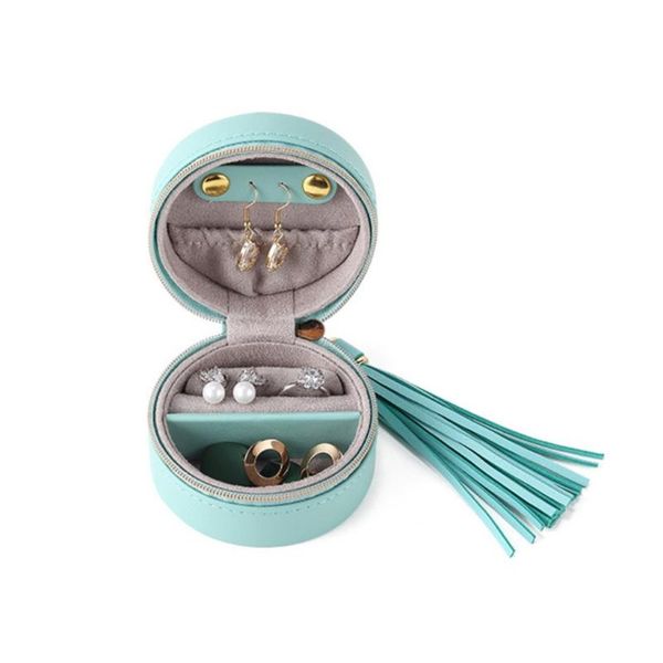 jewelry pouches, bags t84a portable box storage organizer pu leather small round jewellery case rings earrings zipper for women, Pink;blue
jewelry pouches, bags t84a portable box storage organizer pu leather small round jewellery case rings earrings zipper for women, Pink;blue