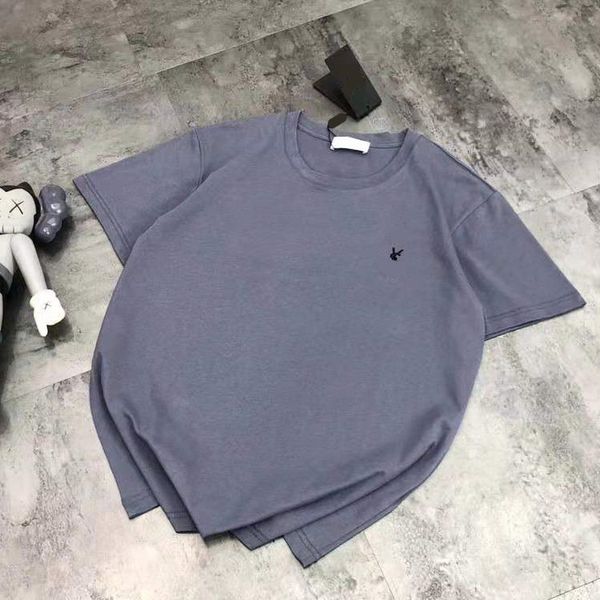 21 spring and summer new fashion y + simple gray chest letter embroidery casual comfortable couple short sleeves, White
21 spring and summer new fashion y + simple gray chest letter embroidery casual comfortable couple short sleeves, White