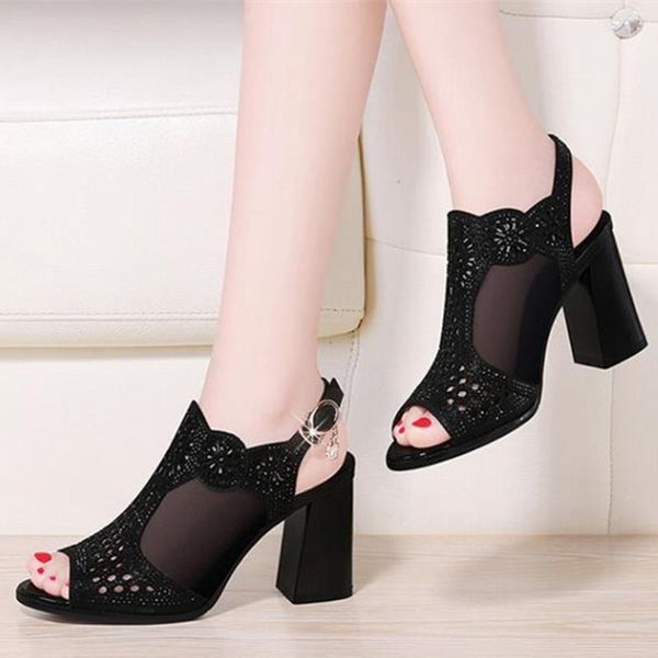 sagace sandals woman shoes fish mouth rhinestone mesh hollow hollow high heel fashion creativity sandals women summer shoes, Black
sagace sandals woman shoes fish mouth rhinestone mesh hollow hollow high heel fashion creativity sandals women summer shoes, Black