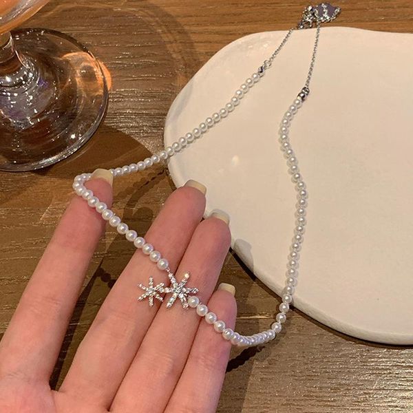 chokers trendy women pearl necklace delicate zircon six-pointed star pendant female sweet clavicle chain elegant gifts, Golden;silver
chokers trendy women pearl necklace delicate zircon six-pointed star pendant female sweet clavicle chain elegant gifts, Golden;silver