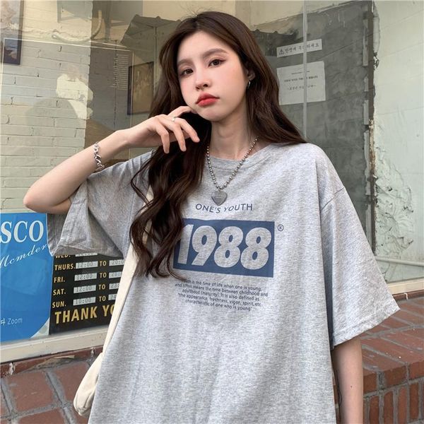 women's t-shirt female korean harajuku retro lazy loose letter print tshirt t-shirts japanese kawaii ulzzang clothes for women, White
women's t-shirt female korean harajuku retro lazy loose letter print tshirt t-shirts japanese kawaii ulzzang clothes for women, White