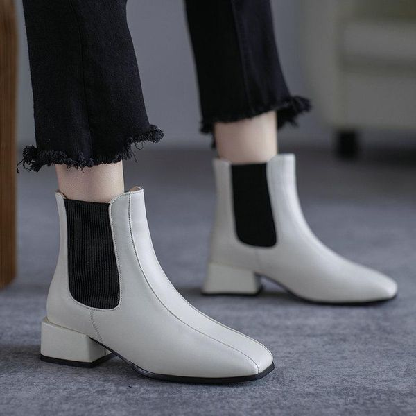 boots black white big size women's shoes fashion slip on thick heel ankle lady square toe autumn winter elastic band short
boots black white big size women's shoes fashion slip on thick heel ankle lady square toe autumn winter elastic band short