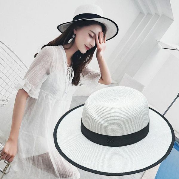 women simple foldable wide brim floppy girls beach straw hat flat sun summer uv protect travel cap lady female hats, Blue;gray
women simple foldable wide brim floppy girls beach straw hat flat sun summer uv protect travel cap lady female hats, Blue;gray