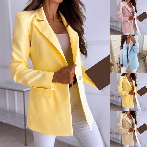 women's suits & blazers stylish office lady blazer solid color one buttons autumn winter turndown collar long sleeve jacket streetwear, White;black
women's suits & blazers stylish office lady blazer solid color one buttons autumn winter turndown collar long sleeve jacket streetwear, White;black