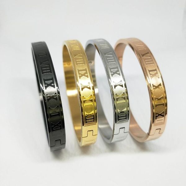 bangle 2021 european and american fashion men women party gifts stainless steel metal roman numeral couple bracelet, Black
bangle 2021 european and american fashion men women party gifts stainless steel metal roman numeral couple bracelet, Black