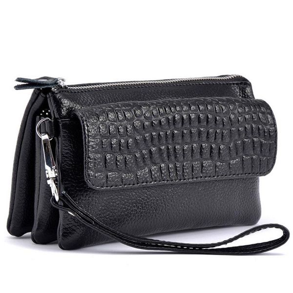 wallets genuine leather women long wallet evening clutch bag woman coin purse ladies crossbody shoulder for female card holder, Red;black 
wallets genuine leather women long wallet evening clutch bag woman coin purse ladies crossbody shoulder for female card holder, Red;black