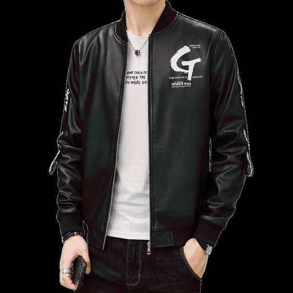 women's leather & faux men's jacket slim pu motorcycle man letter printing ramoneska autumn winter a521-825, Black
women's leather & faux men's jacket slim pu motorcycle man letter printing ramoneska autumn winter a521-825, Black