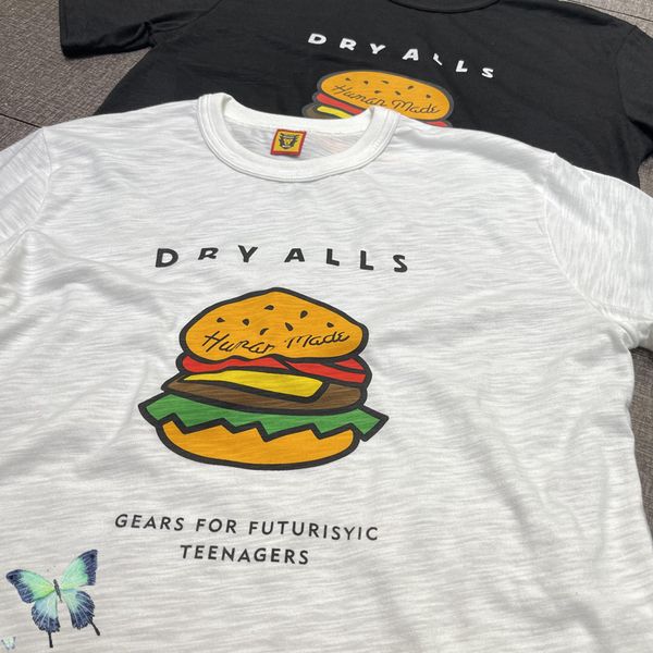 human made t-shirt hamburger dry alls teenagers men women cotton humanmade t shirt, White;black
human made t-shirt hamburger dry alls teenagers men women cotton humanmade t shirt, White;black