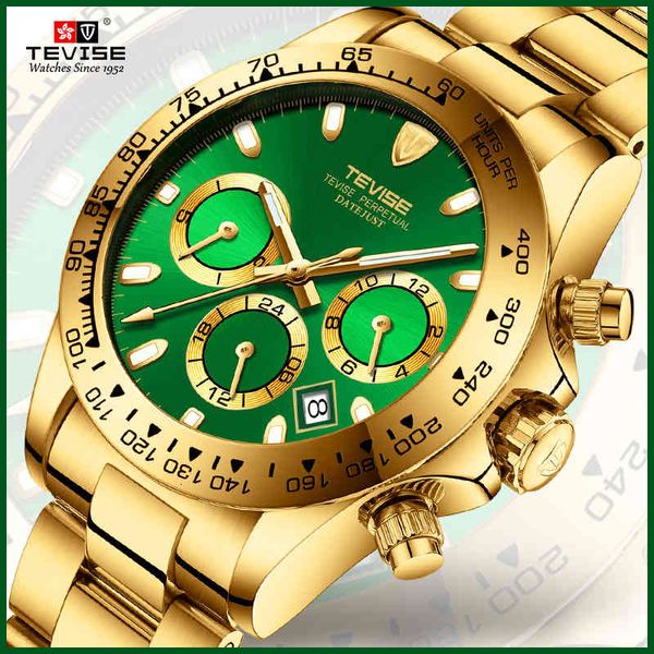 tevise gold watch casual military clock men luxury brand rustless steel band calendar lighting hands fashion, Slivery;brown
tevise gold watch casual military clock men luxury brand rustless steel band calendar lighting hands fashion, Slivery;brown