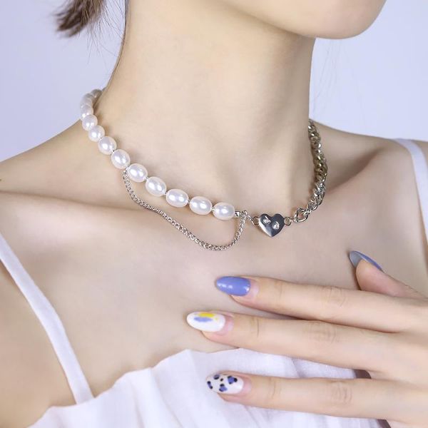 chokers pearl stitching love diamond choker necklace female ins niche design cold wind clavicle chain gift jewelry, Golden;silver
chokers pearl stitching love diamond choker necklace female ins niche design cold wind clavicle chain gift jewelry, Golden;silver