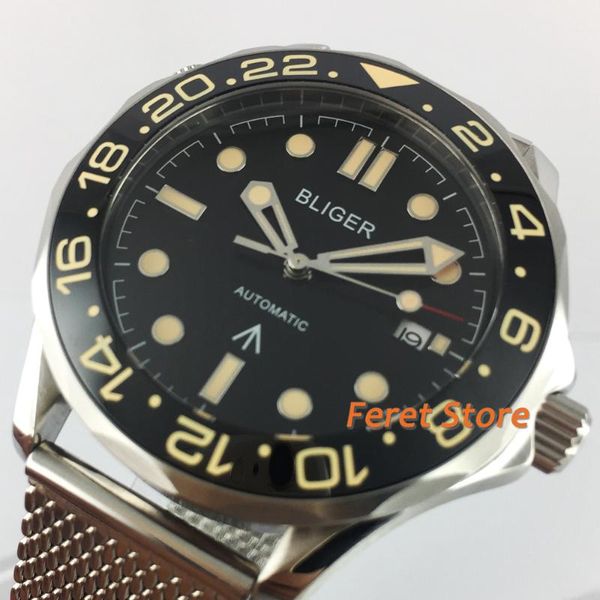 wristwatches 41mm bliger fashion leisure watch black sterile dial luminous ceramic bezel sapphire glass date automatic mens, Slivery;brown
wristwatches 41mm bliger fashion leisure watch black sterile dial luminous ceramic bezel sapphire glass date automatic mens, Slivery;brown