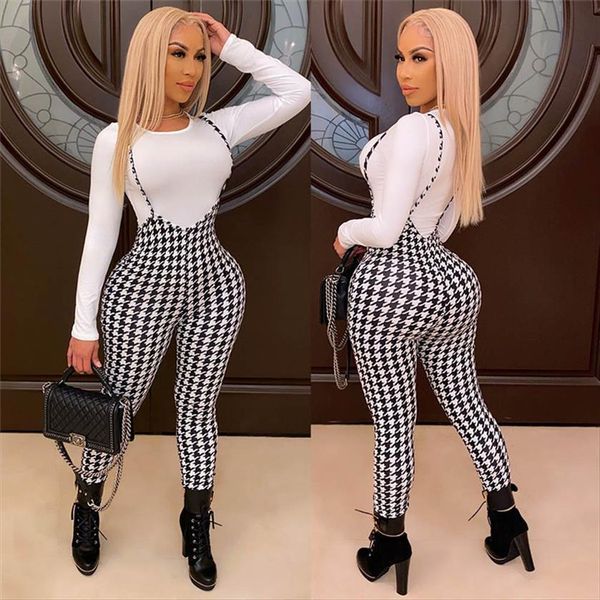 suspender strap pants plaid womens jumpsuit high waist overalls office slim fit pencil trousers one piece rompers, Black;white
suspender strap pants plaid womens jumpsuit high waist overalls office slim fit pencil trousers one piece rompers, Black;white